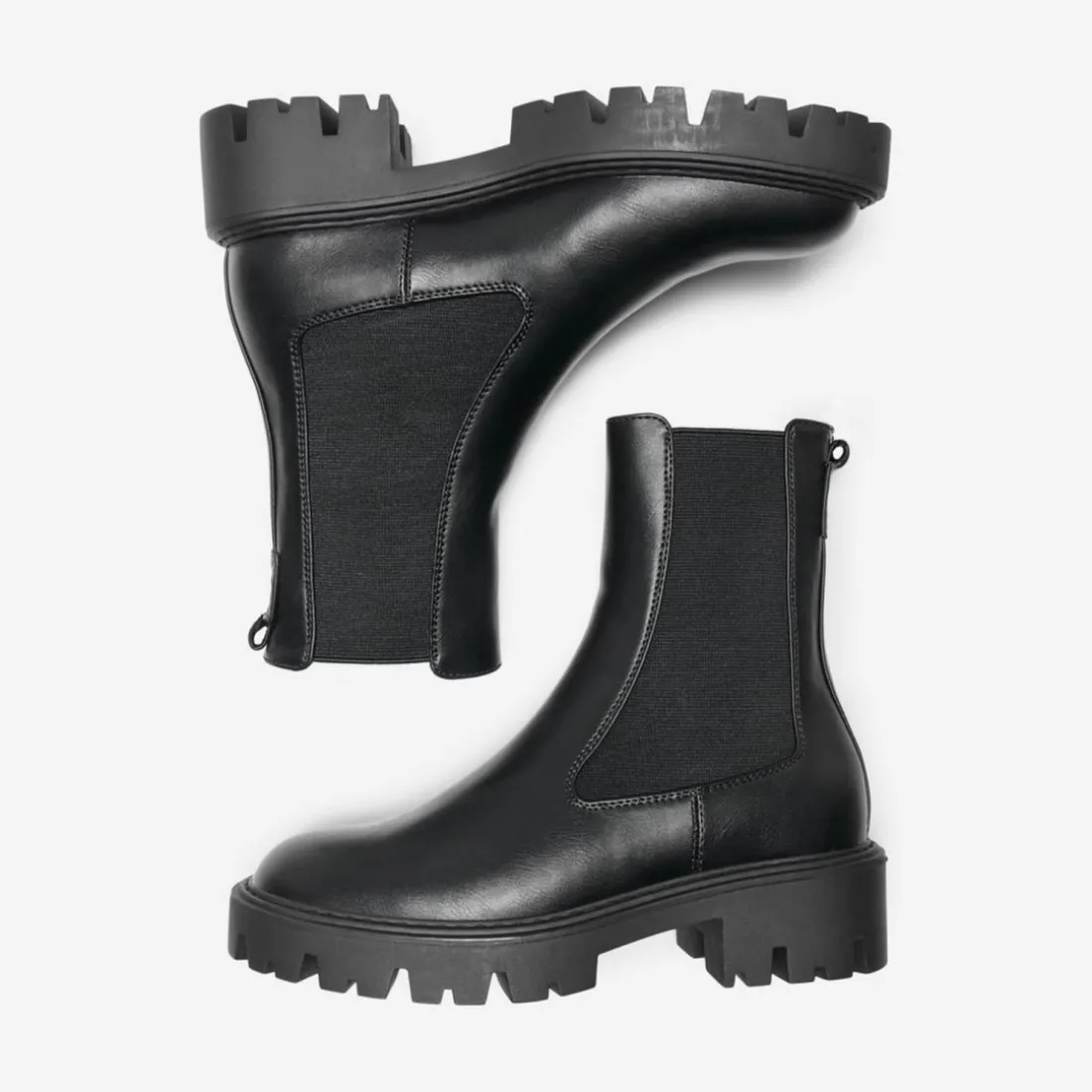 Bottes femme Bout en amande noir Demi