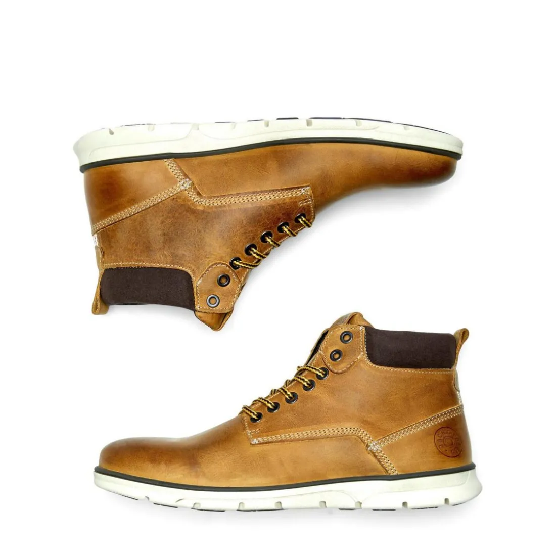 Bottes Haute Jaune marron en coton Kyle