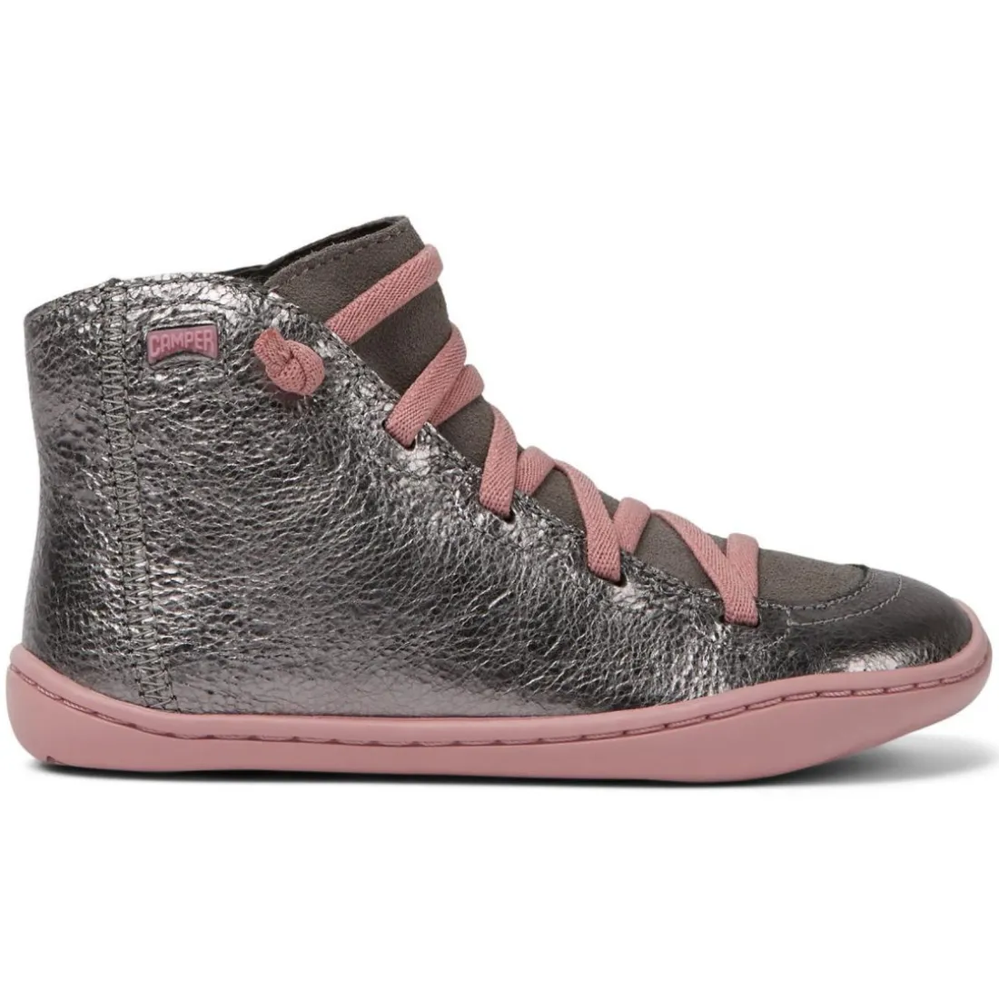 Bottines enfant - Peu Cami Kids argent en cuir