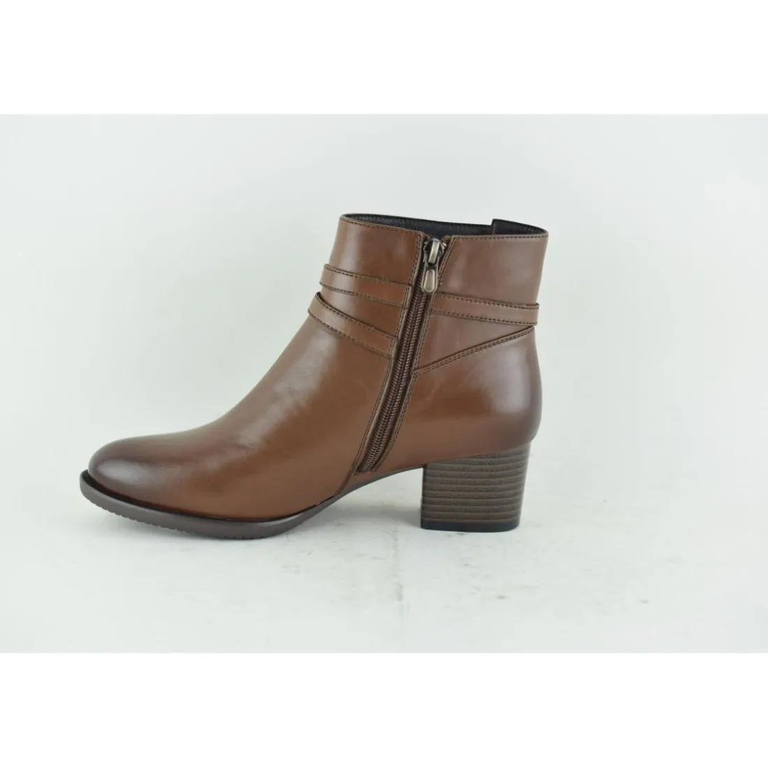 Bottines femme en cuir CAMEL