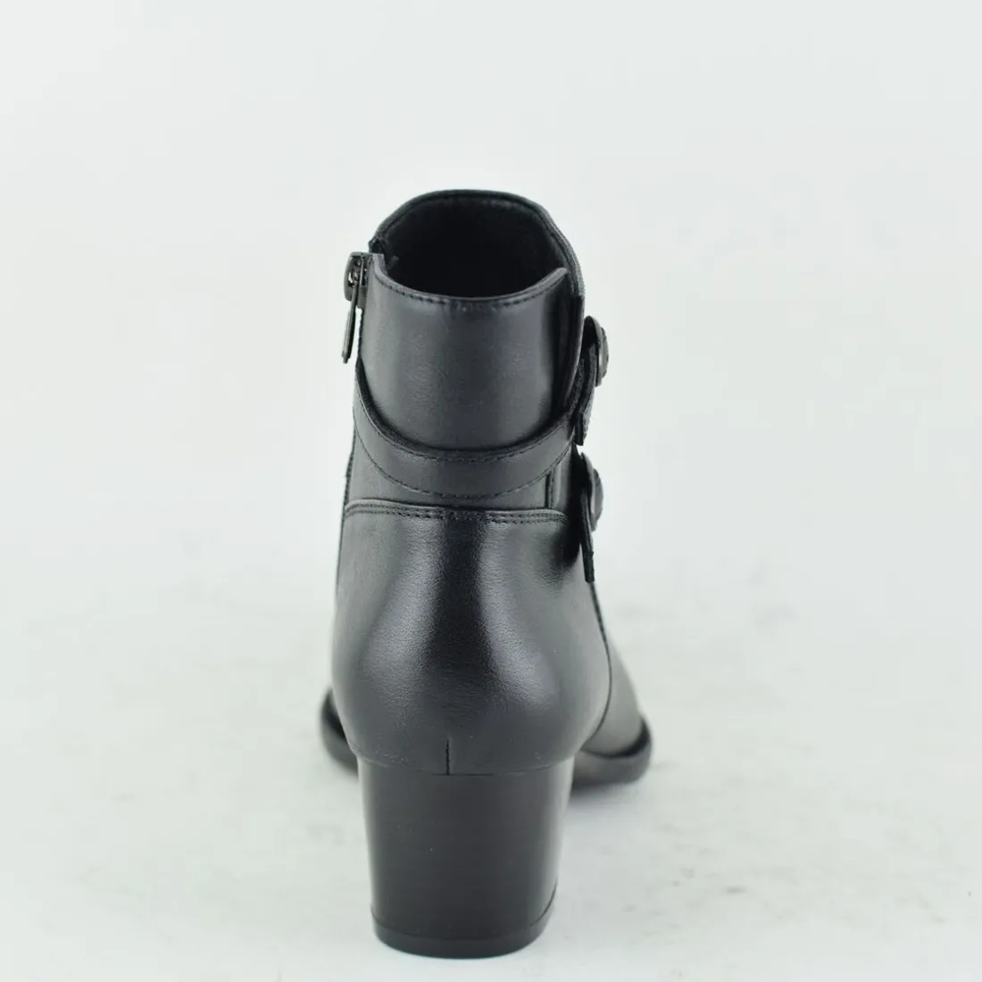Bottines femme en cuir NOIR