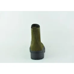 Bottines femme KAKI en cuir