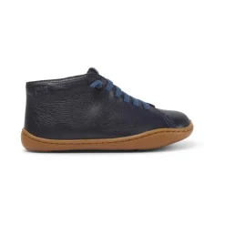 Bottines garçon bleu marine en cuir