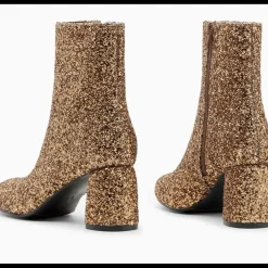 Bottines pailletées Londres bronze à talon