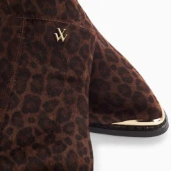 Bottines santiags Amandine léopard à talon