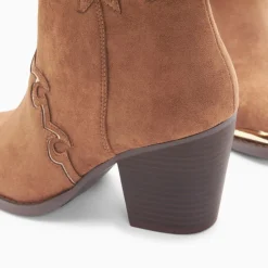 Bottines santiags Clotilde camel à talon