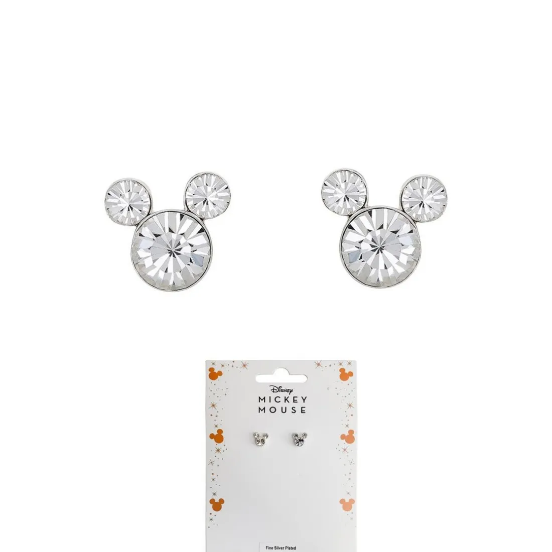 Boucles d'oreilles Fille Disney - Mickey ornées de Cristaux scintillants