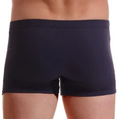 Boxer bleu sans élastique en coton
