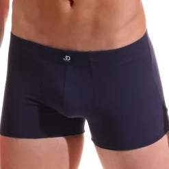 Boxer bleu sans élastique en coton