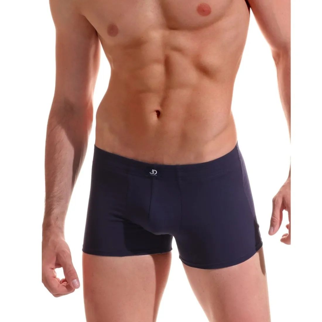 Boxer bleu sans élastique en coton