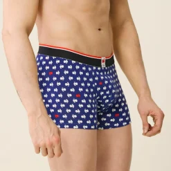 Boxer en coton bleu