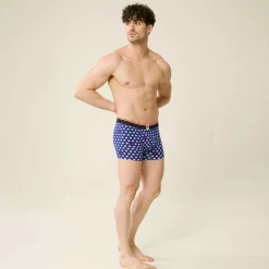 Boxer en coton bleu