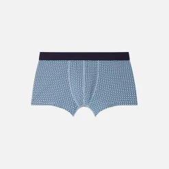 Boxer en coton gris;blanc