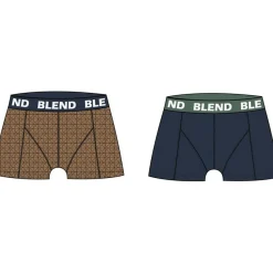 Boxer en Coton Marron et bleu multicolore