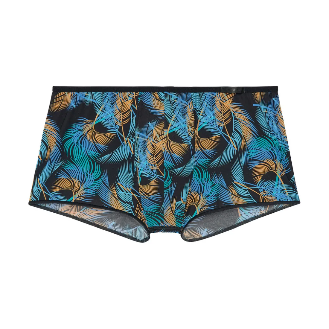 Boxer fond noir avec motif bleu