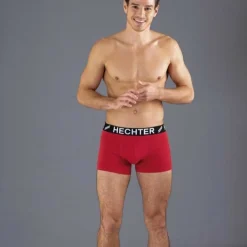 Boxer homme rouge en coton