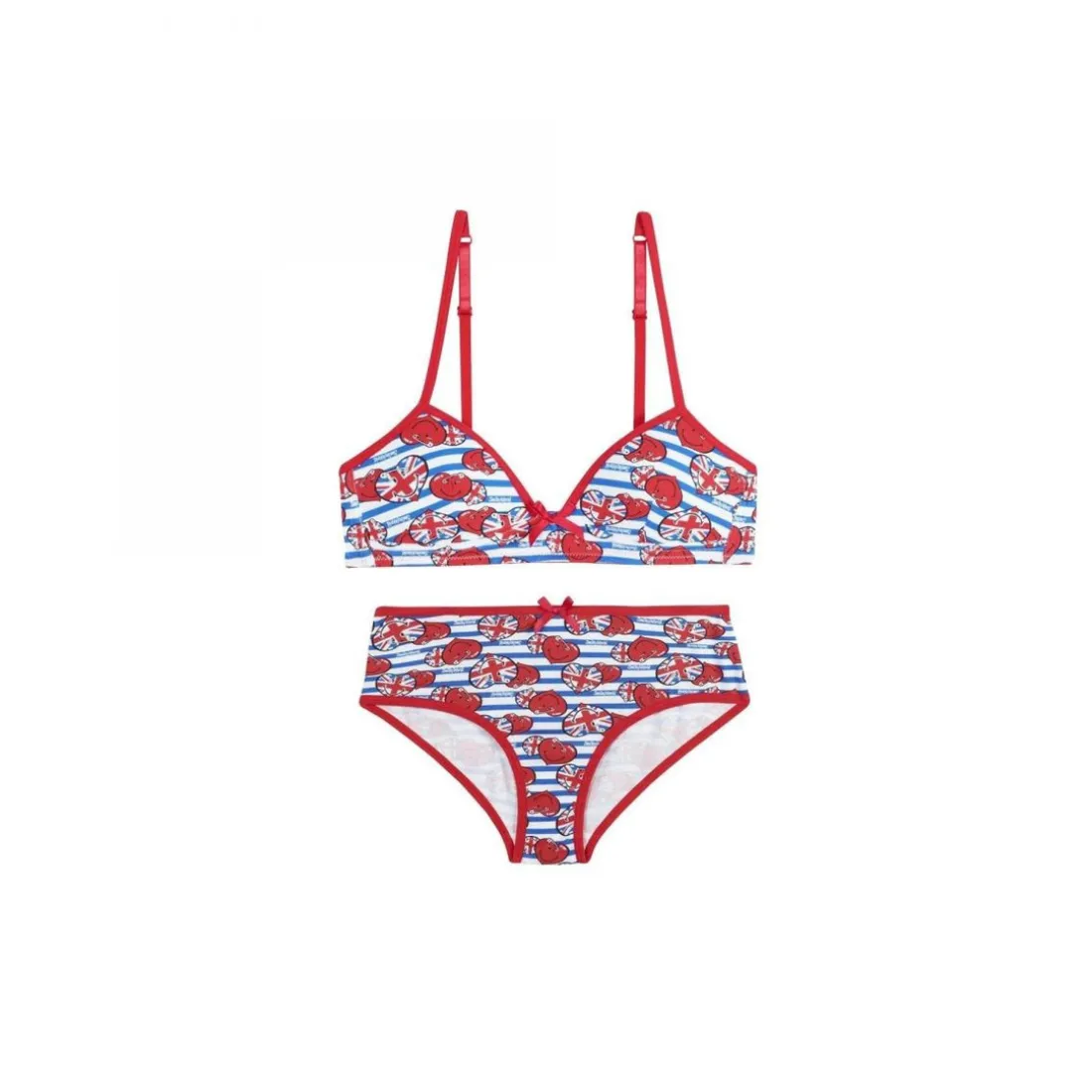 Boxer imprimé Punky by Smiley POMM'POIRE - Multicolore rouge en coton