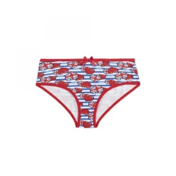 Boxer imprimé Punky by Smiley POMM'POIRE - Multicolore rouge en coton