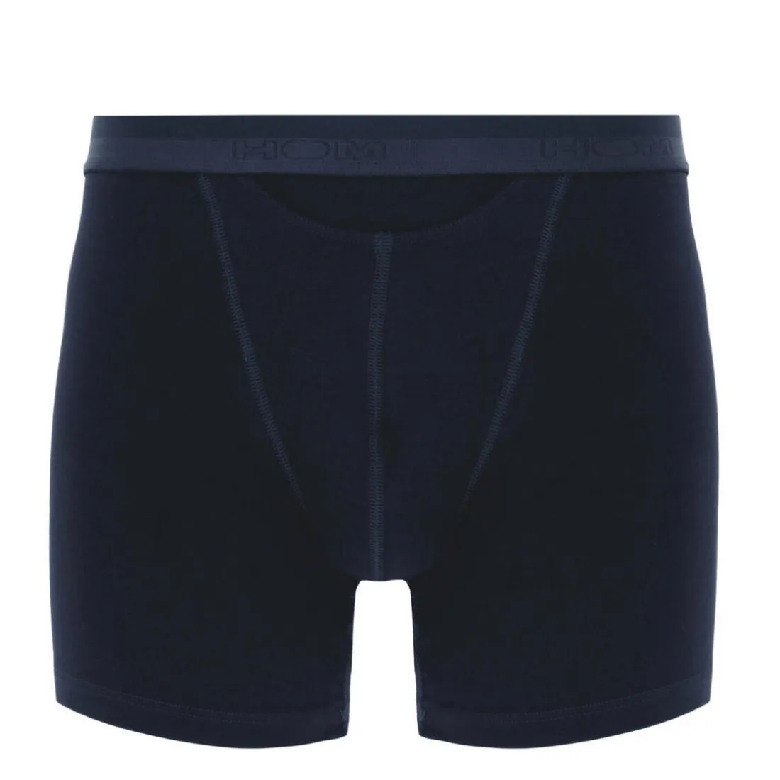 Boxer long avec ouverture homme en coton et modal bleu marine