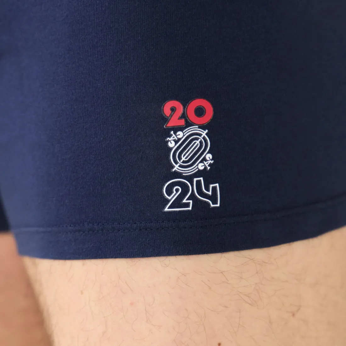 Boxer marine en coton