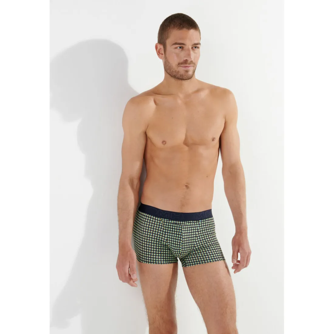 Boxer marine en coton