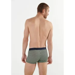 Boxer marine en coton