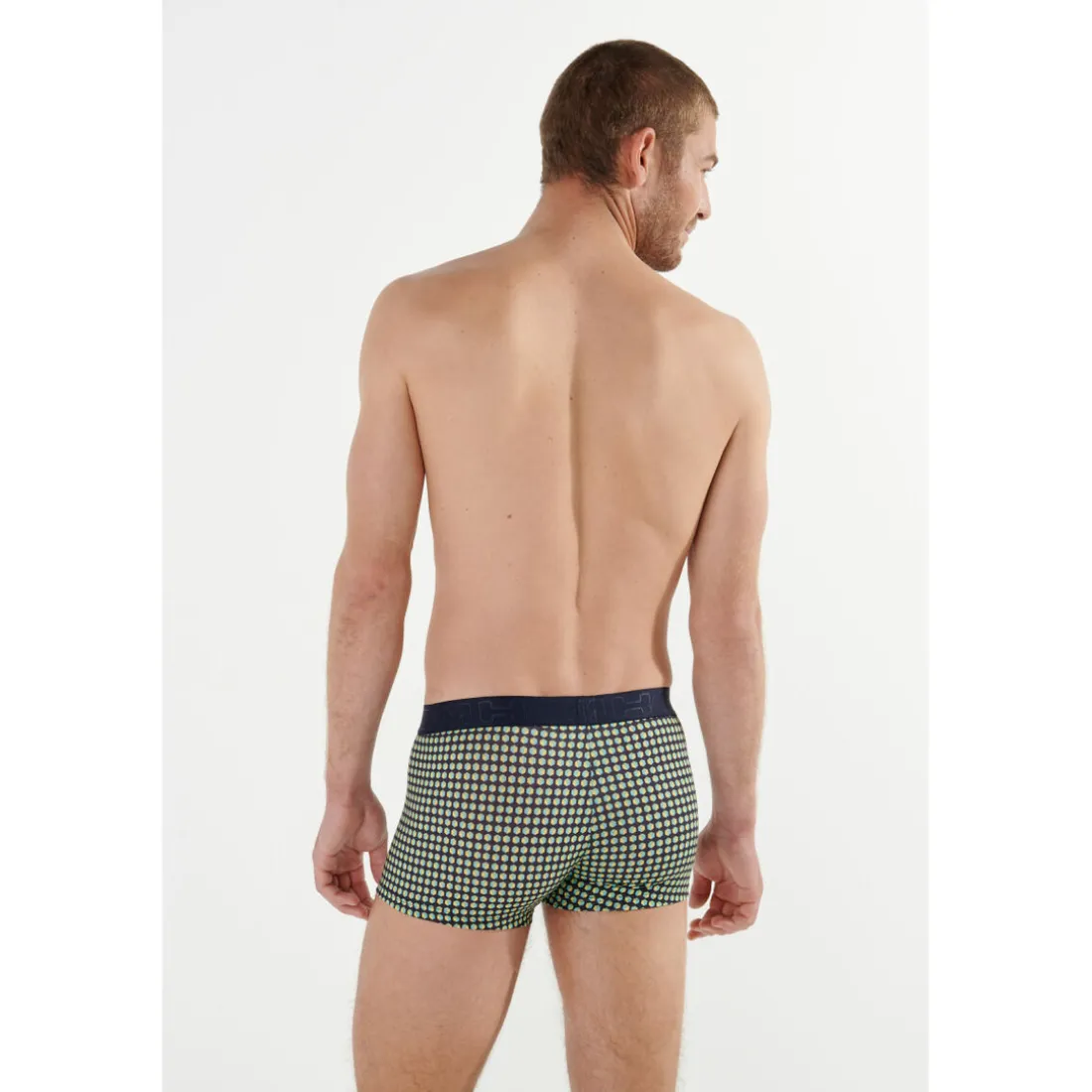 Boxer marine en coton