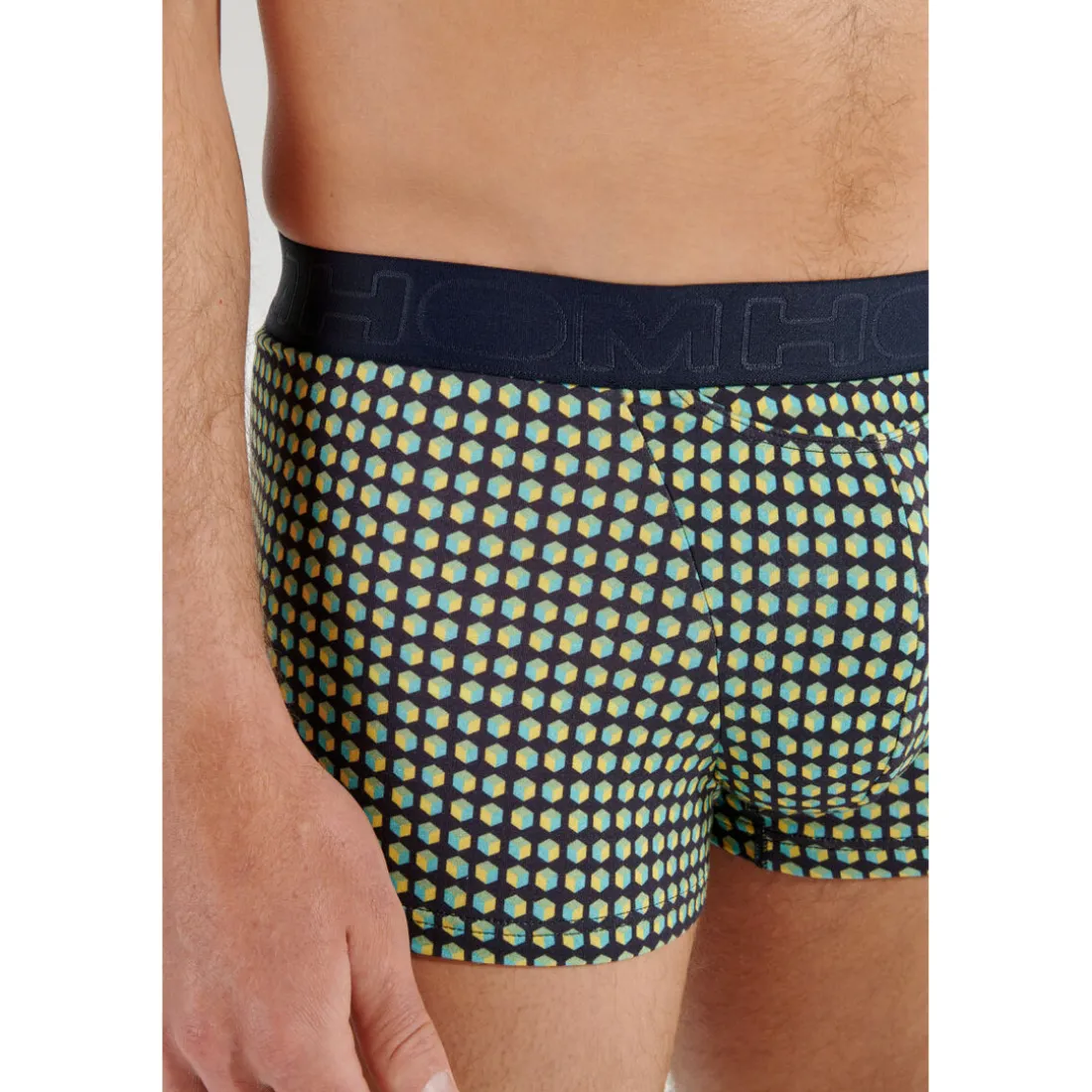 Boxer marine en coton