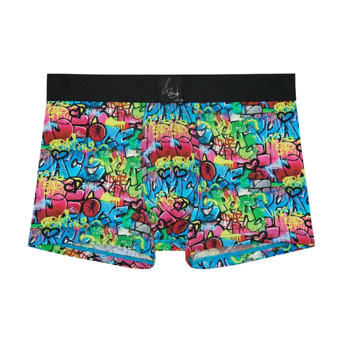 BOXER MULTICOLORE EN MICROFIBRE – GRAFFITI WALL