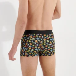 Boxer noir en coton de la collection PUZZLED LOVE