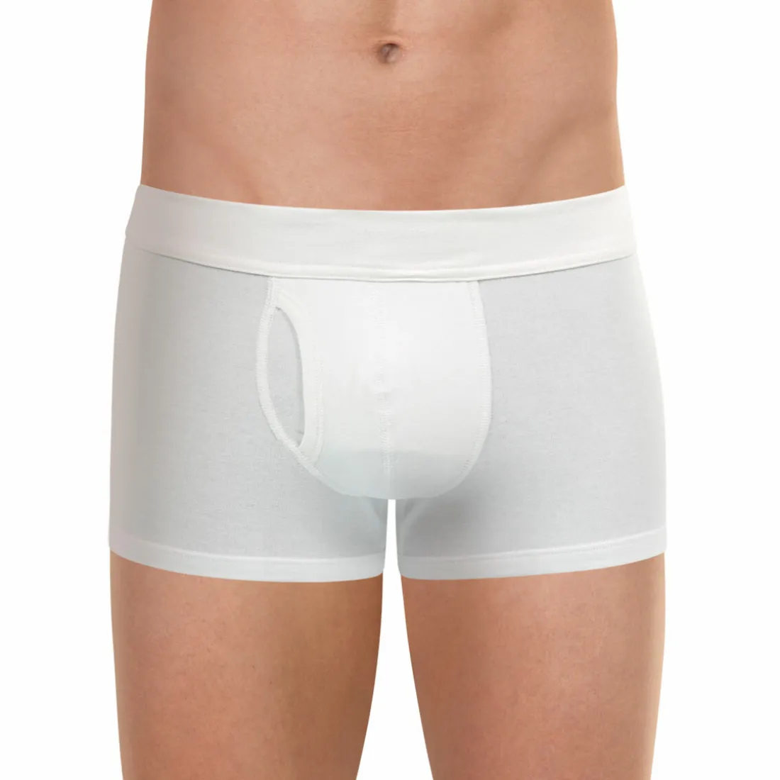Boxer ouvert Homme Coton Premium blanc