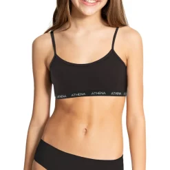 Brassière fille My Petit Prix Athena Fille noir en coton