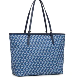 Cabas Epaule Zippé L IKON Bleu - Lancaster en tissu