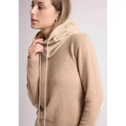 Cagoule unisexe TESSA en cachemire creme