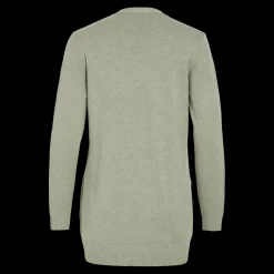 Cardigan col fendu vert en viscose Clara