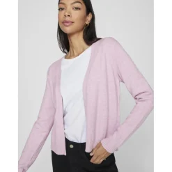 Cardigan court à maille en viscose Ril violet Noor