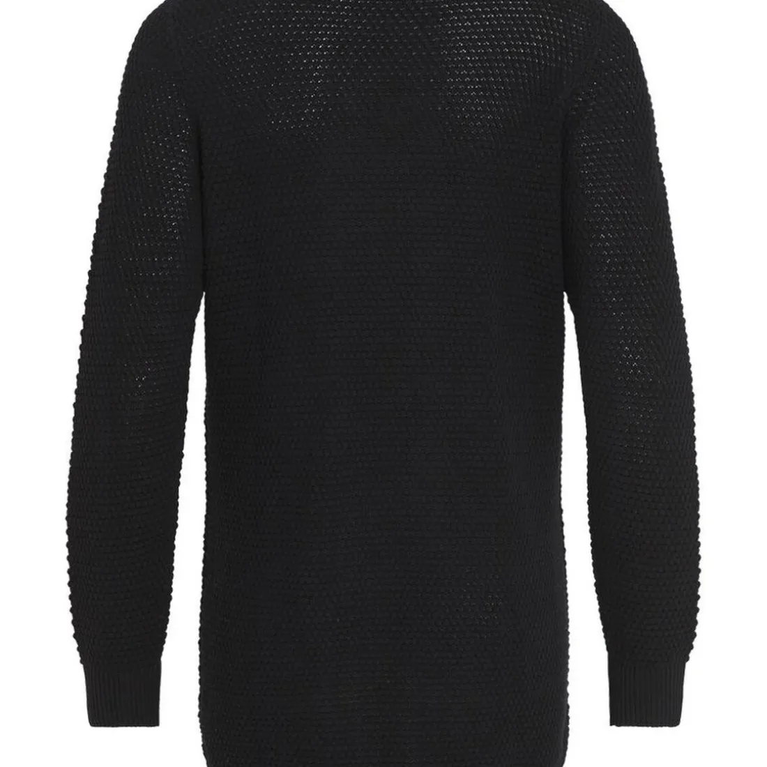 Cardigan en maille poignets côtelés col en v Lucie noir