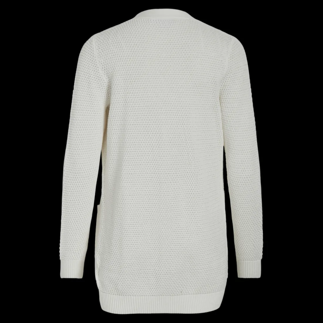 Cardigan en maille poignets côtelés col en v Fern blanc