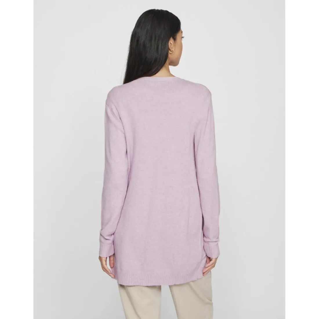 Cardigan manches longues en viscose Ril violet Iris