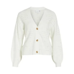 Cardigan manches longues en viscose Ril blanc Faye
