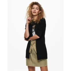 Cardigans Col rond Manches longues noir