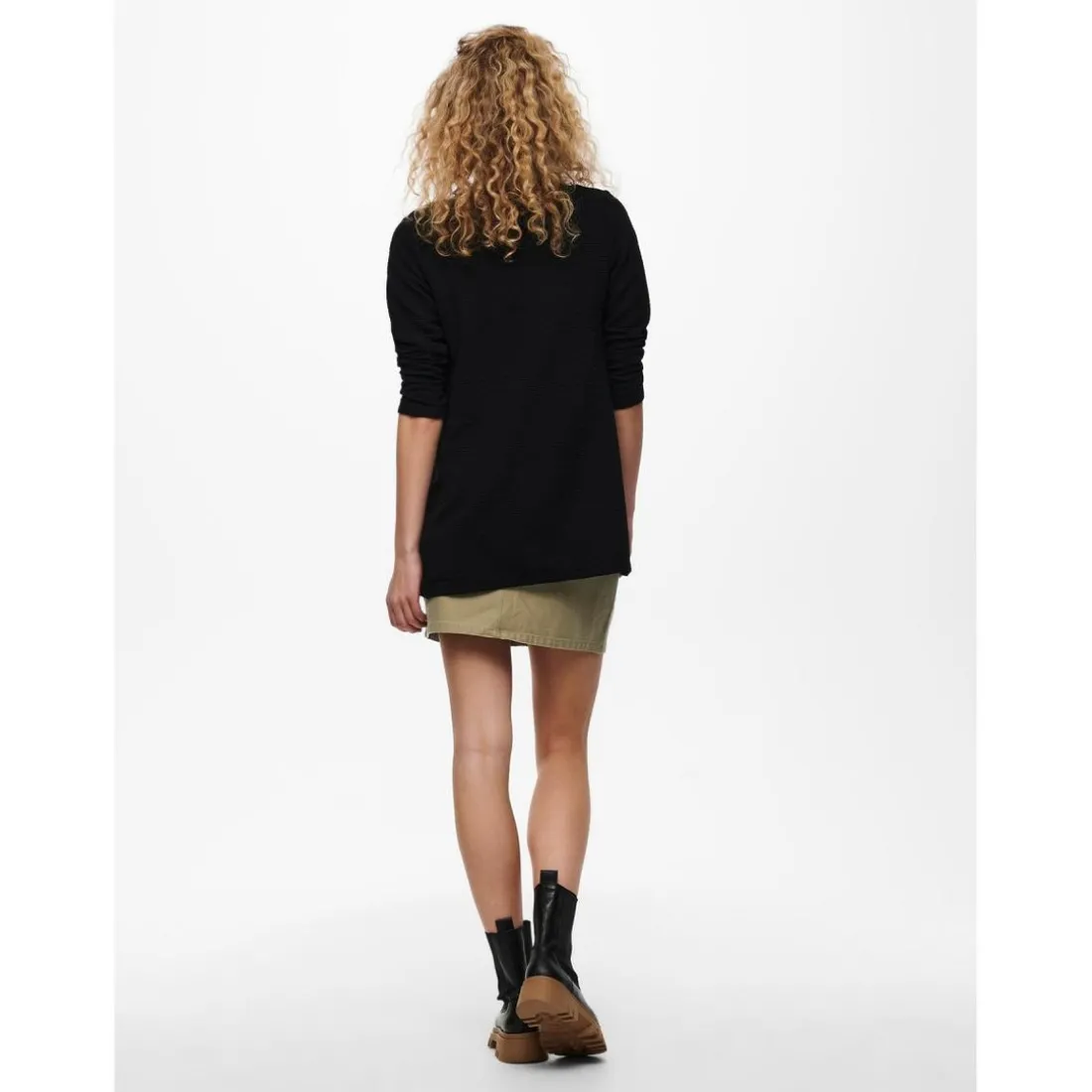 Cardigans Col rond Manches longues noir