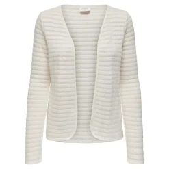 Cardigans Col rond Manches longues blanc en coton