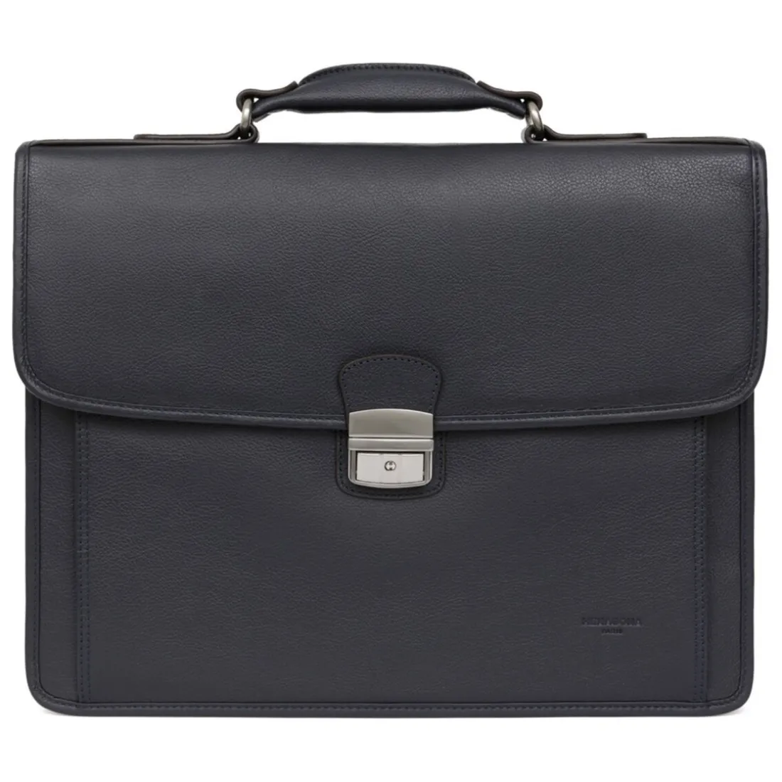 Cartable A4 Cuir CONFORT Marine Cael