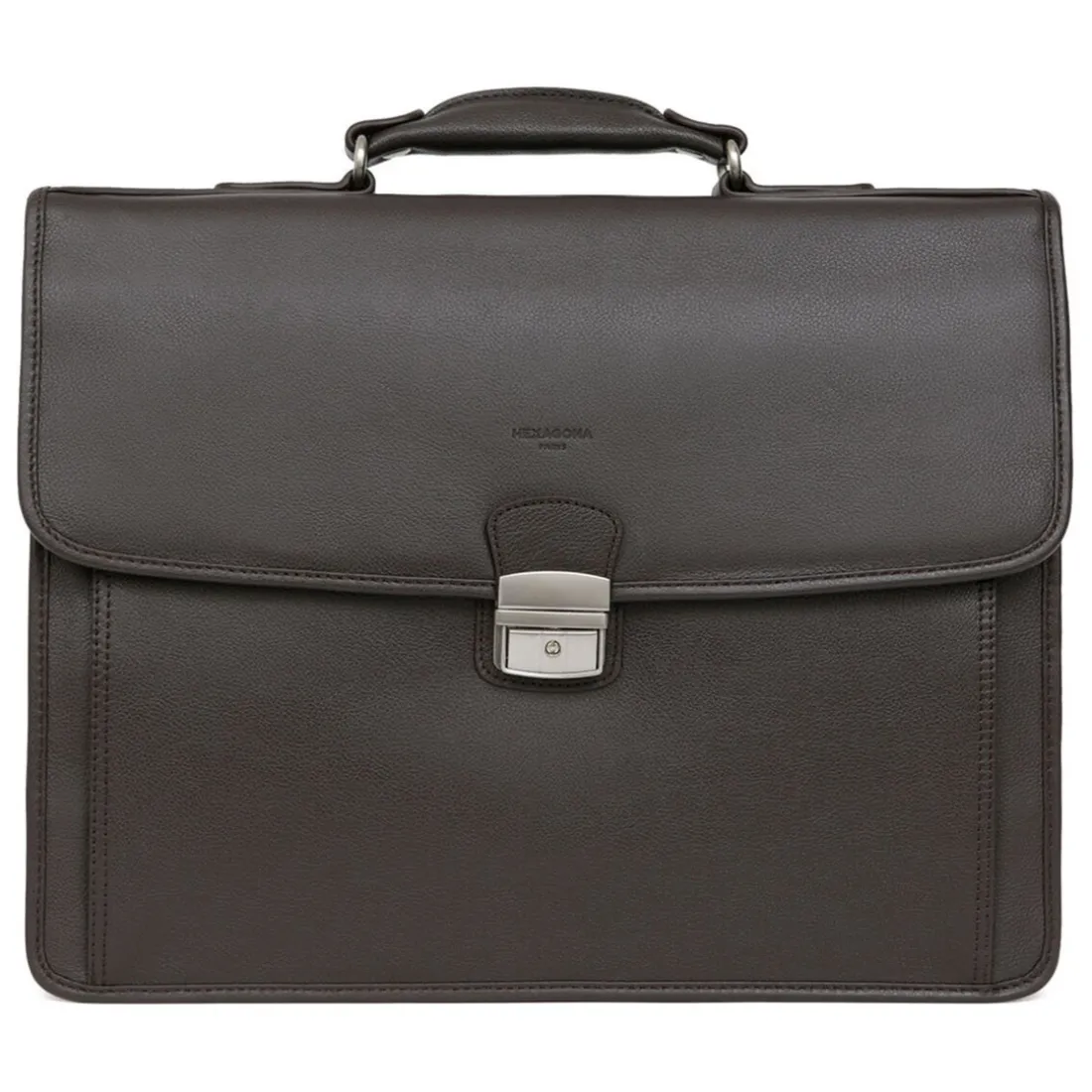 Cartable A4 Cuir CONFORT Marron foncé