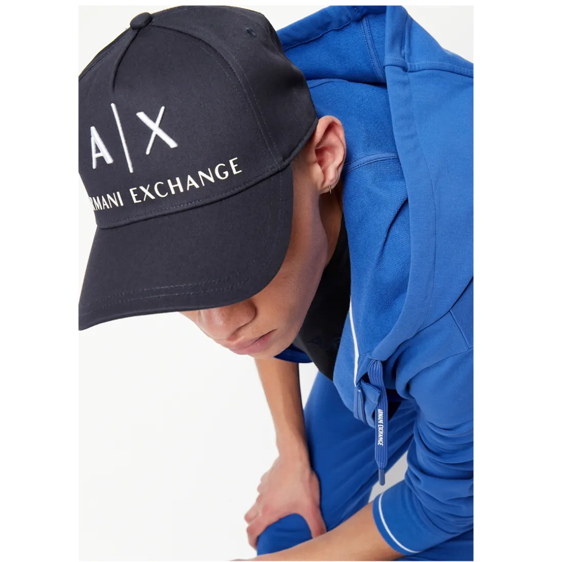 Casquette en coton marine