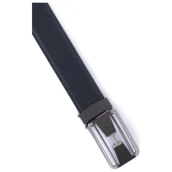 Ceinture ajustable - Croûte de cuir de vachette noir Lino