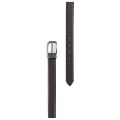 Ceinture ajustable - Croûte de cuir de vachette marron foncé Pete