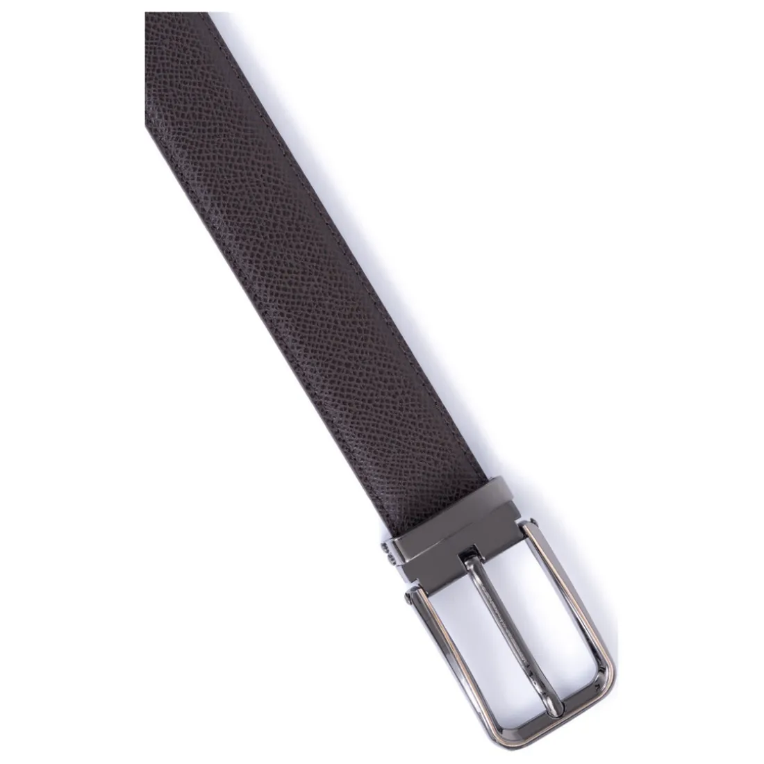 Ceinture ajustable - Croûte de cuir de vachette marron foncé Pete