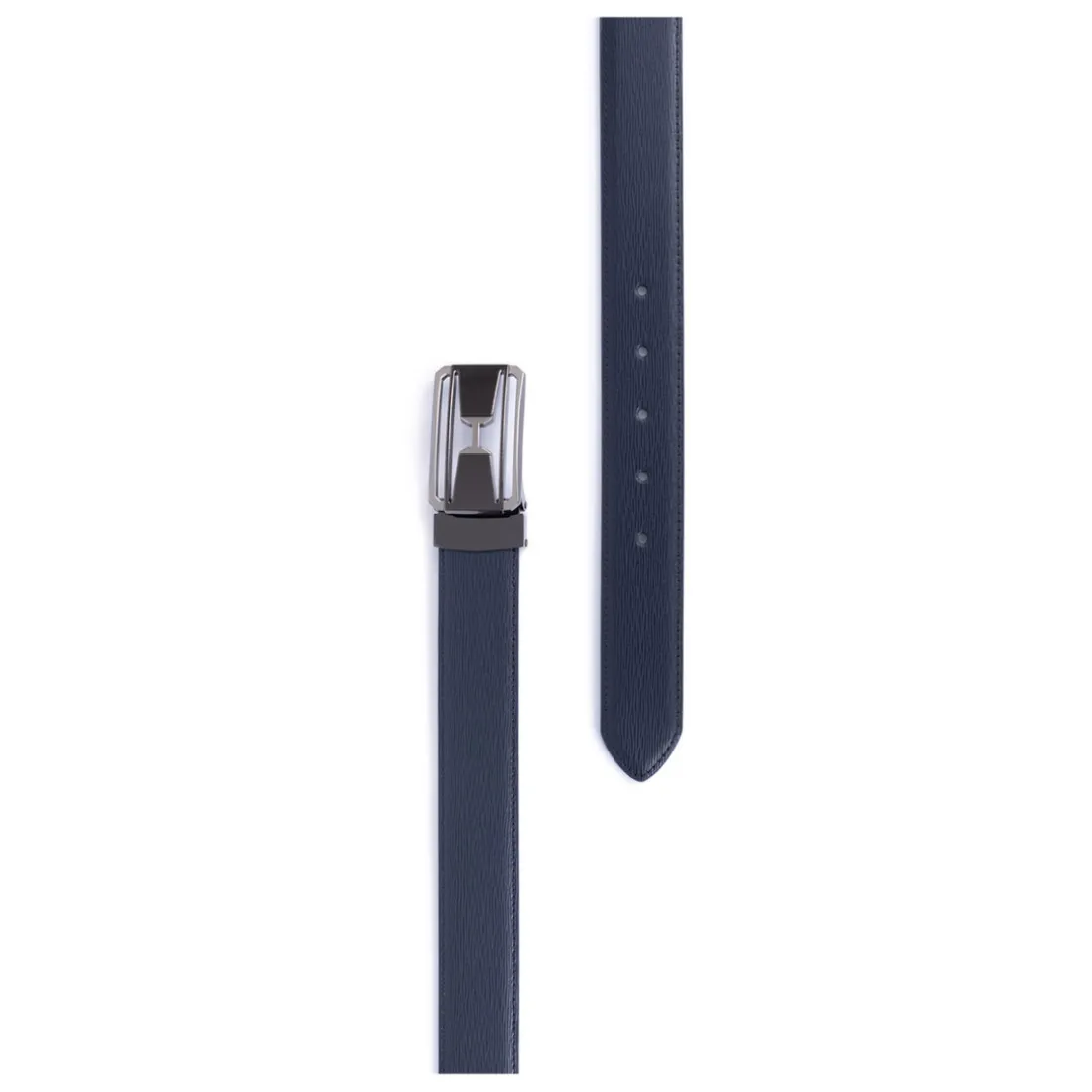 Ceinture ajustable - Croûte de cuir de vachette marine Ezra